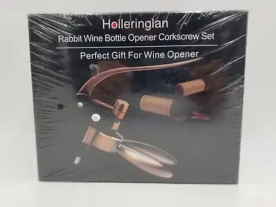 Holleringlan Rabbit Wine Bottle Opener Corkscrew Set-[2020 Upgraded] Foil Cutter • $19.99