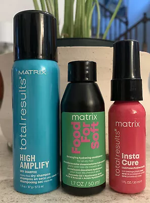 Matrix High Amplify Dry Shampoo Food For Soft Conditioner & Instacure Lot 3pc • $14.97