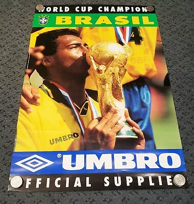 Umbro Brazil Poster 1995- Official Soccer World Cup Sponsor - Size  15x22 • $14.98