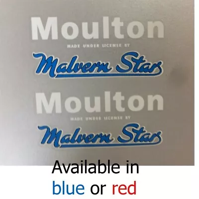 Malvern Star Moulton  Decals For Vintage Bicycle • $48