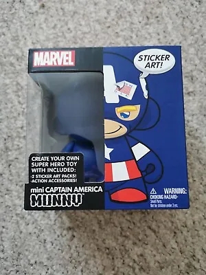 Marvel Mini Captain America Munny Sticker Art Create Your Own Super Hero Toy • £9