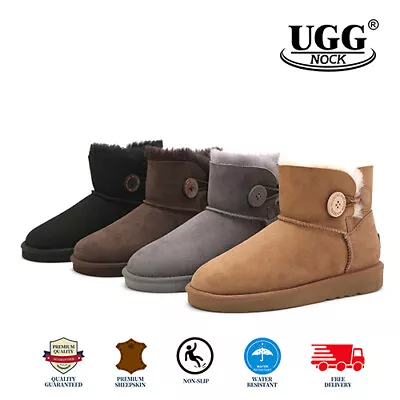 $53.99 • Buy UGG Boots Womens Mens Classic Button Mini Water Resistant Australian Sheepskin
