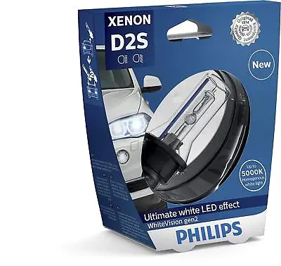 Philips D2S Xenon Headlight Bulb WhiteVision Gen2 5000K HID 85122WHV2S1 (1Pack) • $64.85
