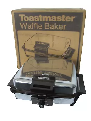 VTG Toastmaster Waffle Iron Maker Griddle 269A Chrome Reversible Plates Working • $49.19