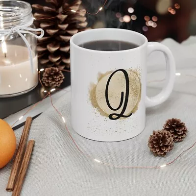 Q Initial Coffee Mug C Handle 11oz • $14.49