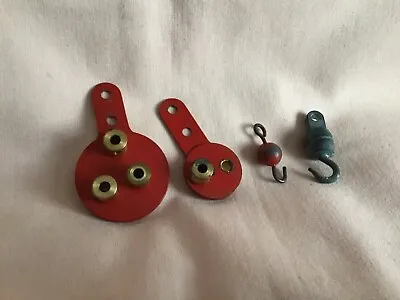 £15.99 • Buy MECCANO VINTAGE 1960,s OLD LOOSE SPARES X4 IN  WELL USED VINTAGE CONDITION.
