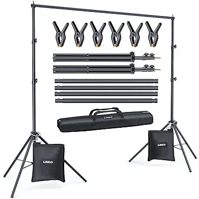 LINCO Backdrop Stand For Parties Kit 10x7 Ft Studio Background Support System • $47.99