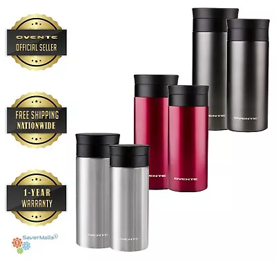 $17.99 • Buy Ovente Vacuum Insulated Travel Mug 12 & 16 Ounce Stainless Steel Tumbler MSA