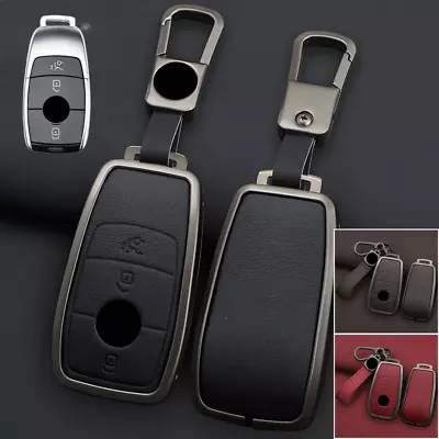 Zinc Alloy Leather Car Smart Key Fob Case Cover For Benz GLB GLC A B C E S G AMG • $28.30