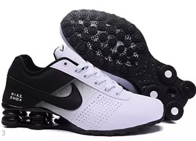 LIMITED Hot New Men Women Black & White Nike Shox Delivers Running Shoes Custom • $129.99