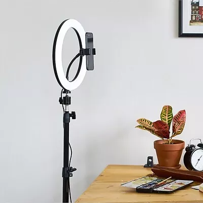 10In LED Selfie Ring Light With 1.6M Tripod Stand Phone Holder Photo Live Makeup • $59.95