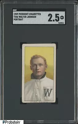 T206 Walter Johnson HOF Portrait Washington Piedmont 150 Subjects SGC 2.5 • $1175