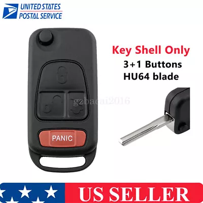 For 1998-2003 Mercedes Benz ML320  Flip Remote Car Key Fob Shell Case And Blade • $9.28