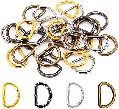 Metal D Rings Buckles For Harness Belts Bag Ring Clothes Bag Web Straps 120 Pack • $25.99