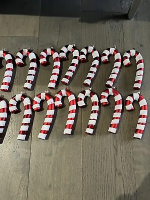 Candy Cane Christmas Tree Decorations Red & White 14pk • £9.99