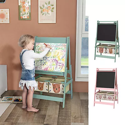 Kids Easel With Paper Roll 3 In 1 Art Easel For Children With Storage • £42.99