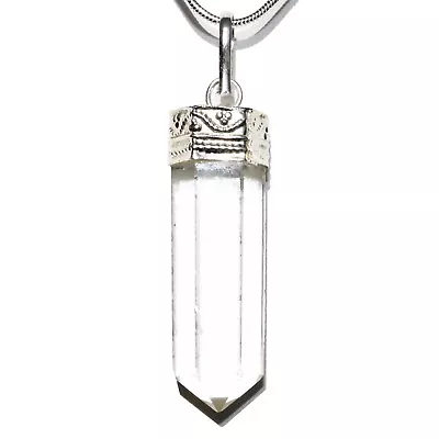 CHARGED Amplifier Clear Quartz  Pendant + 20  Stainless Steel Chain & Charger • $16.99