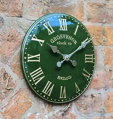 £19.99 • Buy Garden Wall Station Clock Outdoor Indoor Green  Hand Painted Church Clock 30cm
