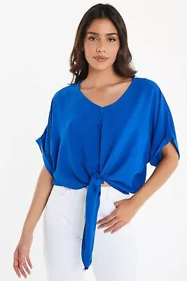 £12.99 • Buy QUIZ Women Tie Front Batwing Top