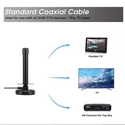 £10.99 • Buy Freeview TV Aerial HD DAB FM Magnetic Base Antenna Indoor Outdoor- August DTA250