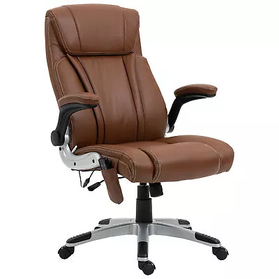 Executive Massage Office Chair With 6 Vibration Point Heated Faux Leather Swivel • $148.71