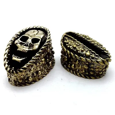 Maya Skull Bronze Finger Guard Bolster & Pommel Custom Knife Handle Making • $25.49