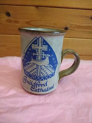 £19.95 • Buy GUILDFORD CATHEDRAL Grayshott Pottery Pair Stoneware Mug