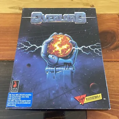 Vintage 1990 Overlord (IBM/Tandy) 5.25 Floppy Disk PC Game Big Box Manual Insert • $18.99