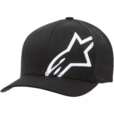 Alpinestars MX Corp Shift 2 Black/White Flexfit Casual Lifestyle Hat S-M • $39.99