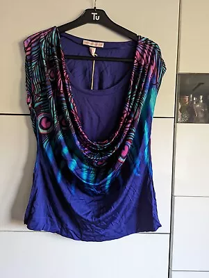 MATTHEW WILLIAMSON For H&M Peacock Scoop Neck Top Size Medium BNWT • $43.16