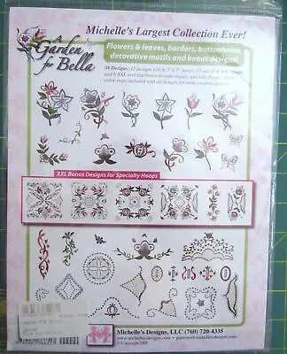 Michelle's Designs  A Garden For Bella  Machine Embroidery Design CD • $14.95