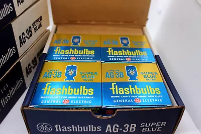 GE AG-3B AG3B Flashbulbs Lot Of 12 Boxes - 144 Bulbs FREE SHIPPING - A • $64.95