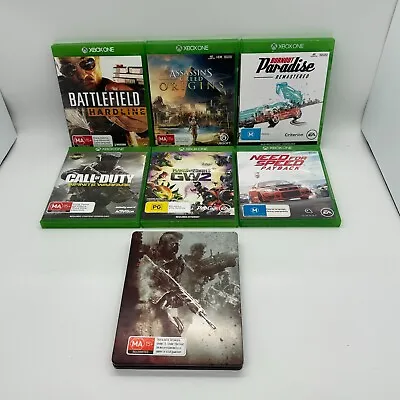 Xbox One Game Bundle X7: Call Of Duty Black Ops Steel Book Assasin's Creed Etc. • $89.99