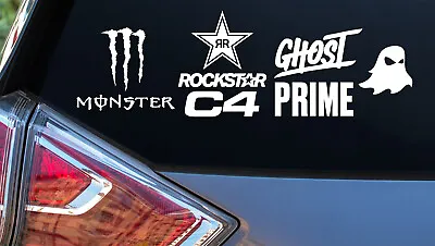 Monster Rockstar C4 Ghost PRIME Energy Drink Vinyl Sticker Decals • $4.99