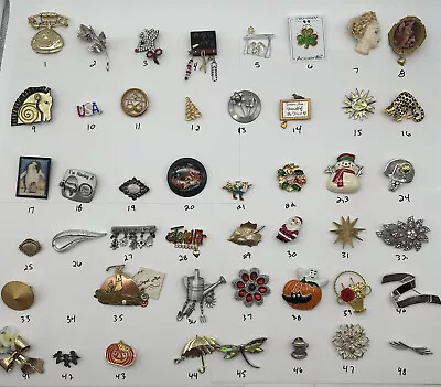 PICK A BROOCH PIN VINTAGE - NOW- Rhinestones Monet JJ Trifari Beau Ster Etc C40 • $8