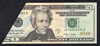 2009 $20 Frn Federal Reserve Note “major Foldover & Obstruction Error” Unc • $499.95