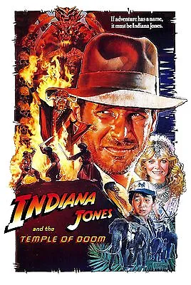 Indiana Jones And The Temple Of Doom (1984) Movie Poster | 5 Sizes Available |#1 • $15.95