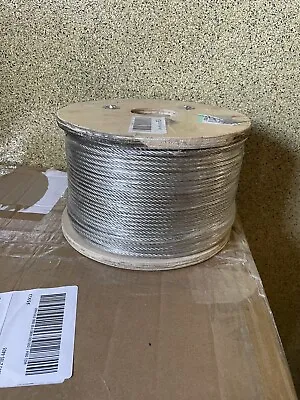 T304 Stainless Steel Cable 3/16  7x19 Wire Rope Cable Railing Decking 500FT • $105