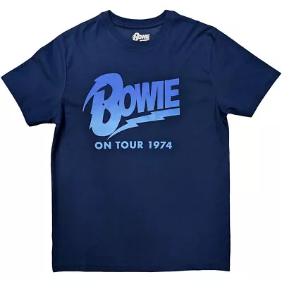 David Bowie - On Tour 1974 - Denim Blue T-shirt • $24.99