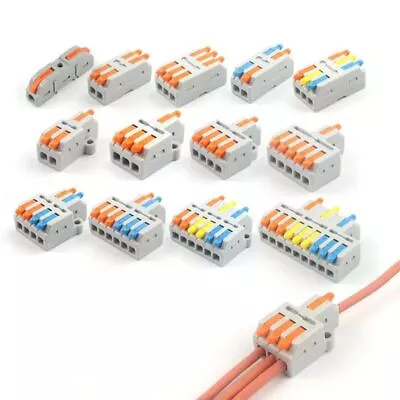 Mini Wire Conductor Connector Universal Compact Splicing Push-In Terminal 2/3Pin • $84.57