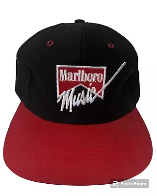 Vintage Marlboro Music Cap Hat Red & Black 90's- Vanguard • $19.95