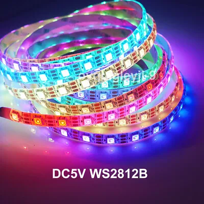 DC 5V WS2812B 5050 RGB LED Strip Light 60LEDs/M WS2812 IC Individual Addressable • $21.07