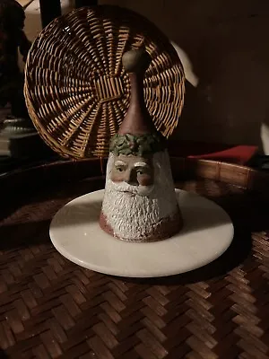 Vintage Santa Bell By Midwest Importers Pottery 6  Tall Rustic Look • $5