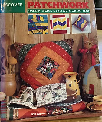 Discover Patchwork By Tina Ealovega Hardback Book Needlecraft Projects Craft • £2.99