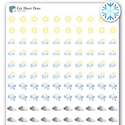 Weather Stickers For Planner / 130 Mini Vinyl Dot Stickers / 1/3” Dot Weath... • $4.29