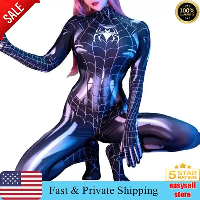 Sexy Lingerie Spider Women Cosplay Costume Jumpsuit Spiderman Bodysuit Halloween • $18.90