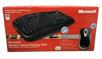 Microsoft Wireless Desktop 1000 Ergo Keyboard Optical Mouse WOA6L994 Mac PC • $44