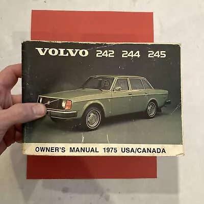 1975  Volvo 240 DL GL Owners Manual Great Shape Manual Repair Book 244 242 245 • $39