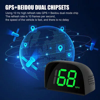 HUD GPS Head Up Display Speedometer Odometer Car Digital Speed MPH Universal C • $24.99