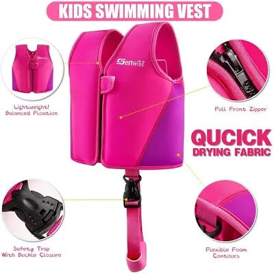 $15 • Buy Lightweight Toddler Kids Swim Vest Boat Kayak Life Jacket Aid Flotation